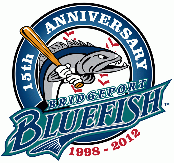 Bridgeport Bluefish 2012 Anniversary Logo iron on transfers for clothing